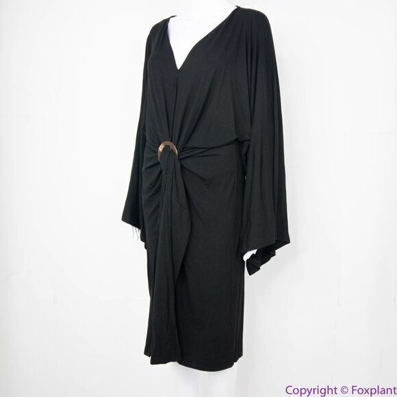 NEW Eloquii black Dolman Sleeve Belted Waist Dress, 14/16 - Picture 11 of 16